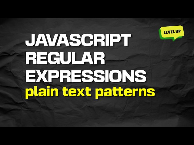 Javascript Regular Expressions: Plain Text