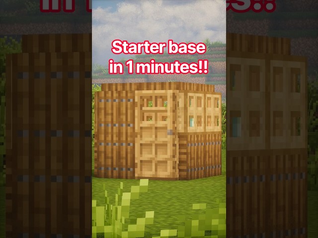 Minecraft Starter House Build Tutorial 🏠| Easy Survival Base Idea |  #Minecraft