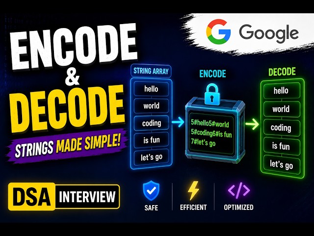 LeetCode 271: Encode and Decode Strings | Google Interview Problem