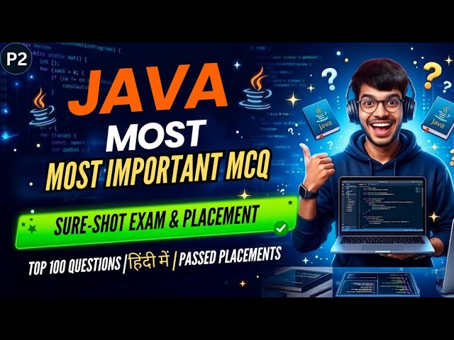 Java Viva & Exam Prep: Best 100 Objective Questions | Part 2 🚀 #Java