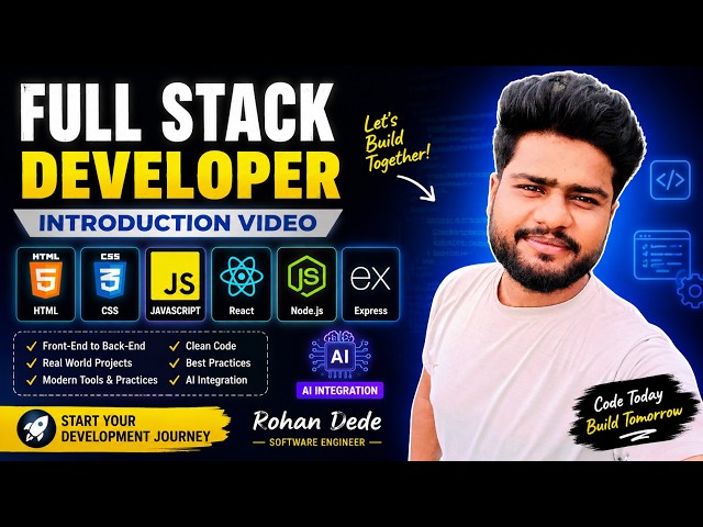 Full Stack Development Course 2026 🚀 | HTML CSS JavaScript React Node.js | Introduction