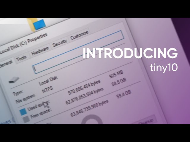 Windows 10 on 900MB of Disk Space (tiny10 by NTDEV)