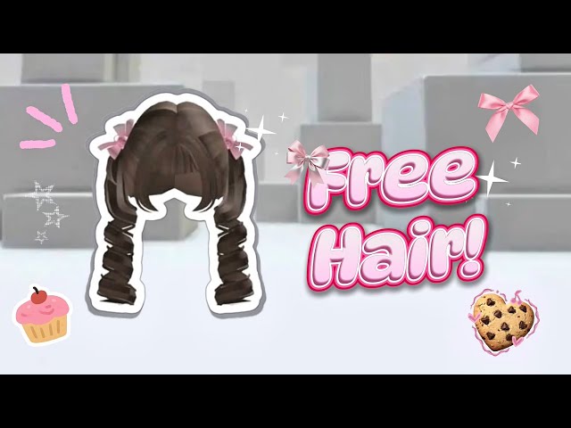 UPCOMING FREE Roblox Hair By CODE! How to get the Brunette Curly Pigtails w/ Pink Bows for 0 ROBUX🩷🤎