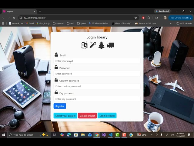 Library Project: Register Page PHP