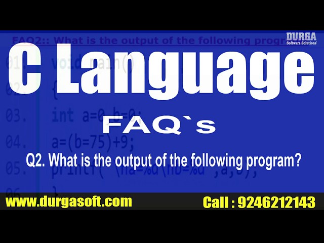 RealTime Faq`s On C Language |Q2.What is the output of the following program|by Santoshi
