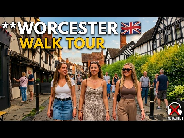 Worcester, England 🇬🇧 | City Centre Walking Tour in 4K HDR | No Talking