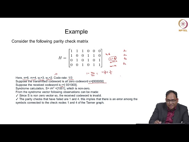 Lecture-17: Low Density Parity Check (LDPC) Codes: Decoding