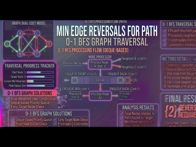 Min Edge Reversals for Path | Graph | Simple BFS