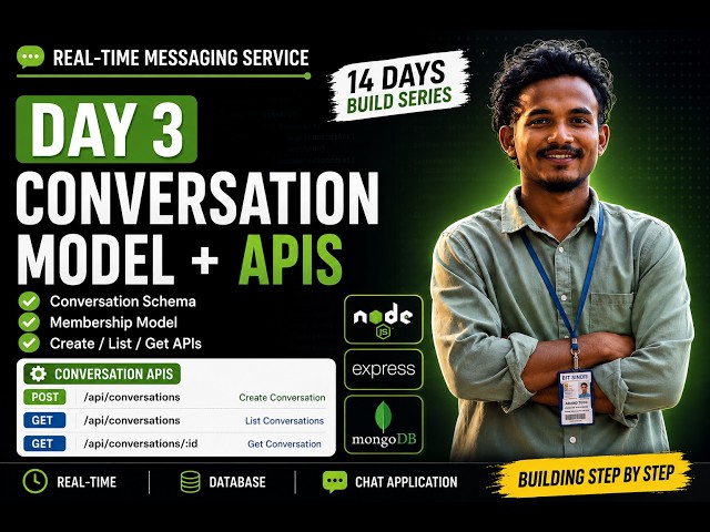 Day 3: Conversation Model + APIs | Building a Realtime Chat App with Node.js