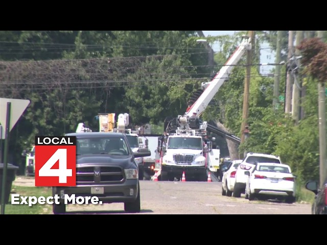 Miles siguen sin electricidad mientras DTE prueba cables dañados durante la ola de calor en Detroit