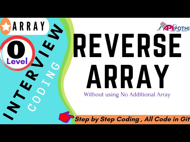 14  Write a java program to reverse an array without using an additional array
