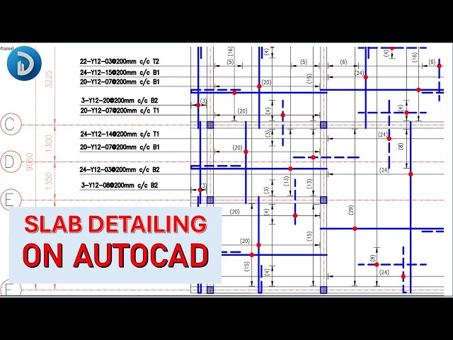 How To Detail Slab In AUTOCAD (REINFORCED CONCRETE)