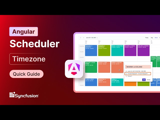 Angular Scheduler: Timezone Feature Walkthrough