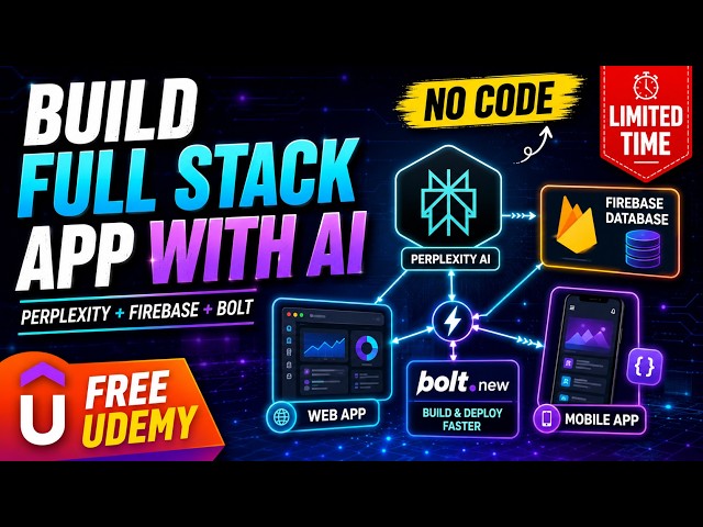 Build a FULL STACK App with Perplexity AI (No Code) | FREE Udemy Course 2026