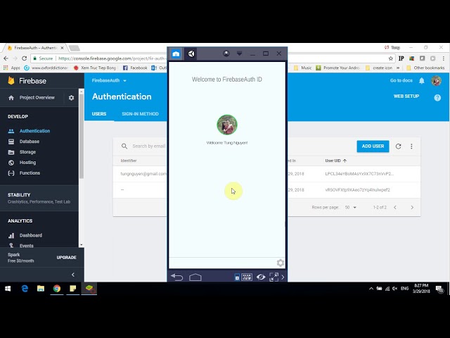 Firebase Authentication Android/iOS - Unity Template