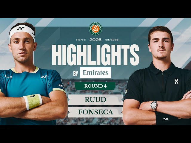 Casper Ruud vs Joao Fonseca | Round 4 | Highlights by Emirates | Roland-Garros 2026