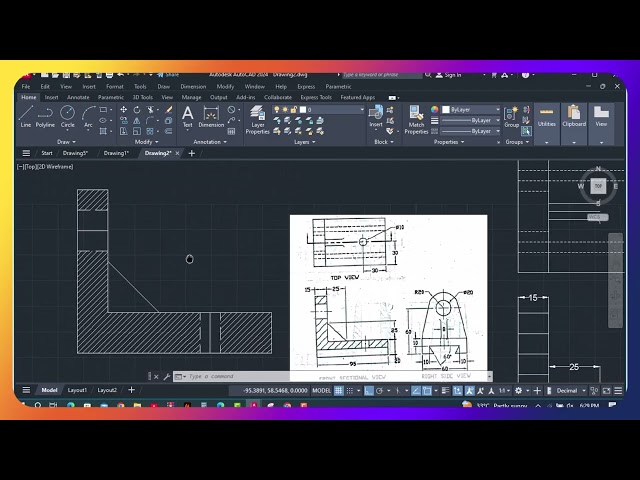 AutoCAD 2D Mechanical Drawing  Step-by-Step Engineering Drawing Tutorial