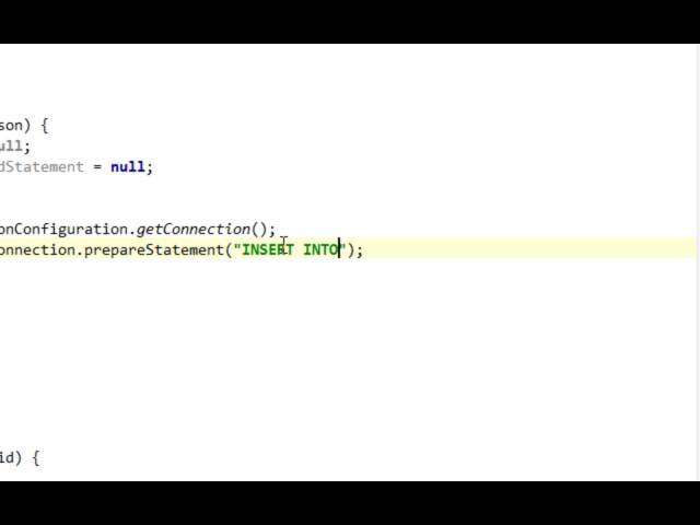 Java and JDBC tutorial #3: Insert record
