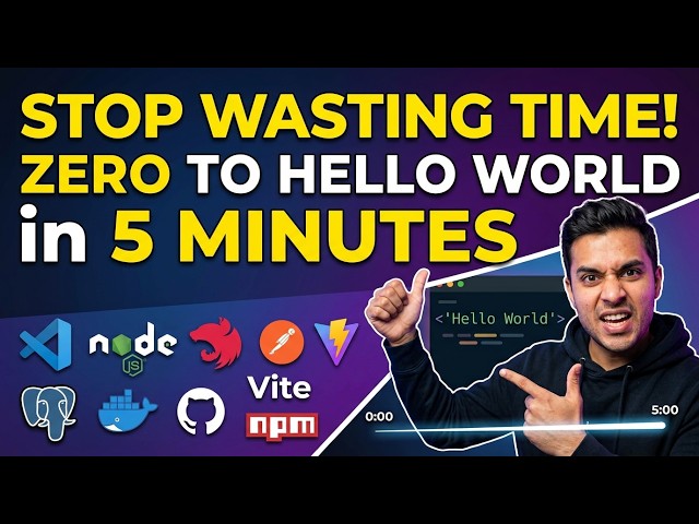 STOP WASTING TIME on Project Setup - Day 16