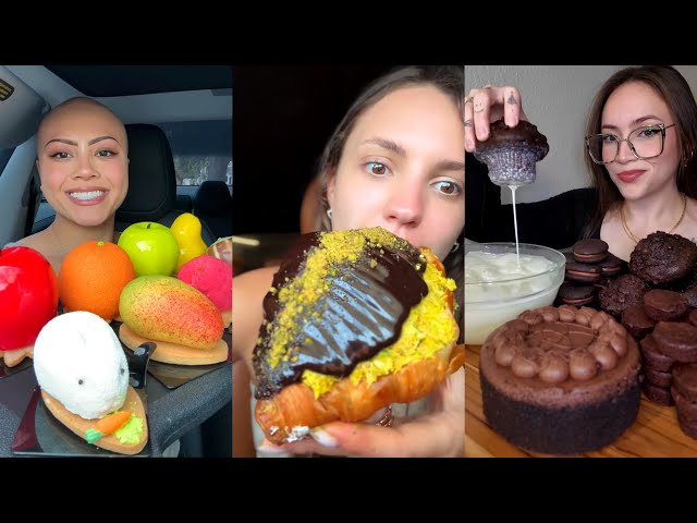Dessert TikTok ASMR mukbang compilation! #42