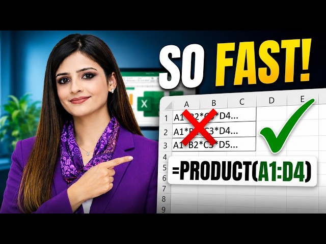 Excel PRODUCT Formula | Multiply Multiple Numbers Fast