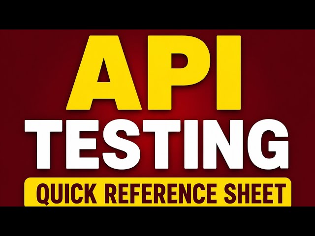 Part - 1 : API Testing Key Points - Quick Reference #automationtesting #apitesting #sdet #testing