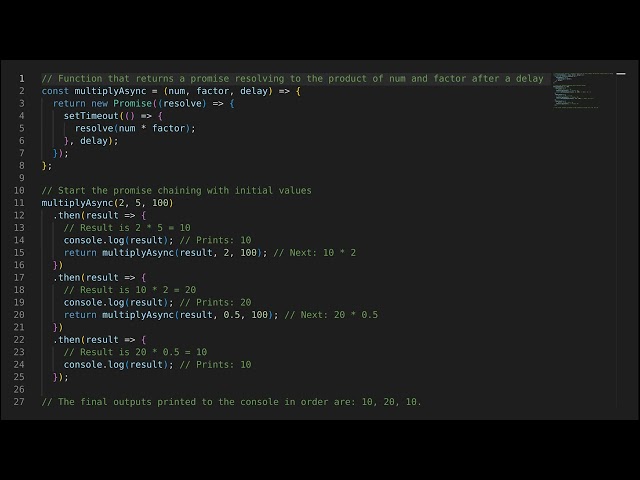 Javascript Interview Question: Promise chaining in javascript