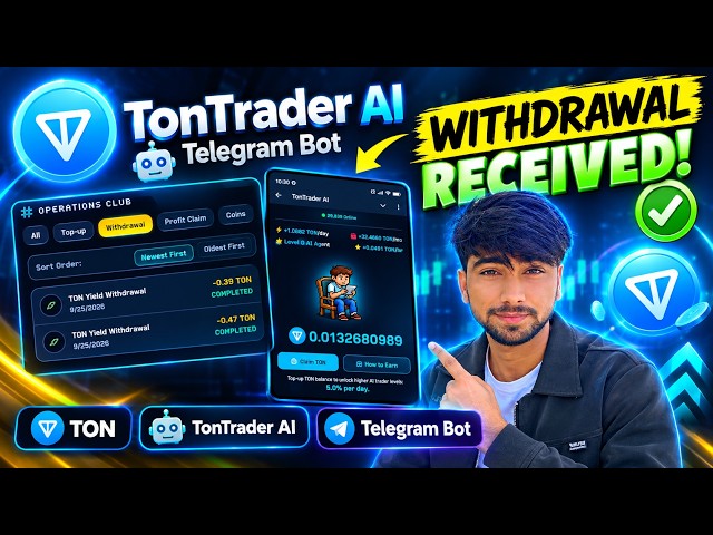 TonTrader AI Withdrawal | TonTrader AI Telegram Mining Bot | TON TRADER