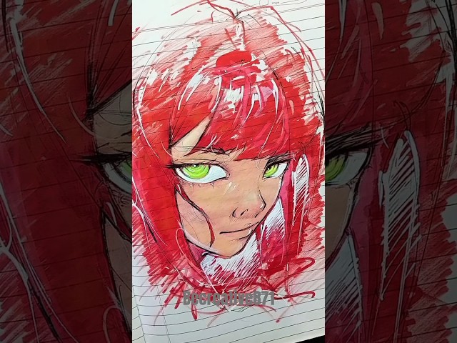 This Is Why I HATE Using Colours🤢|Reze|#animedrawing #anime #chainsawman