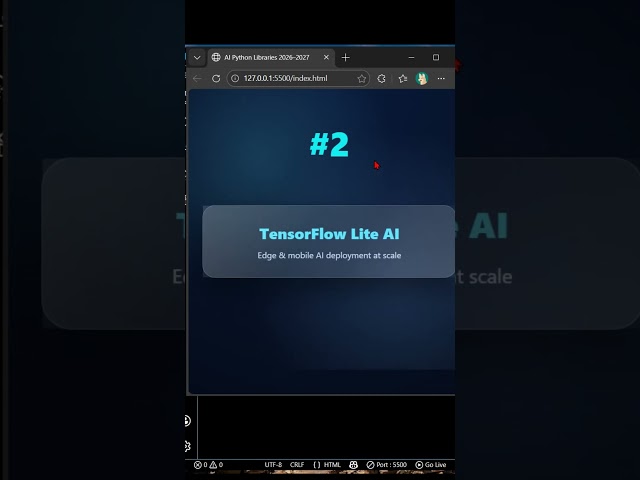 Top 10 Python Libraries You MUST Learn for AI (2026–2027) made with #html #css #js