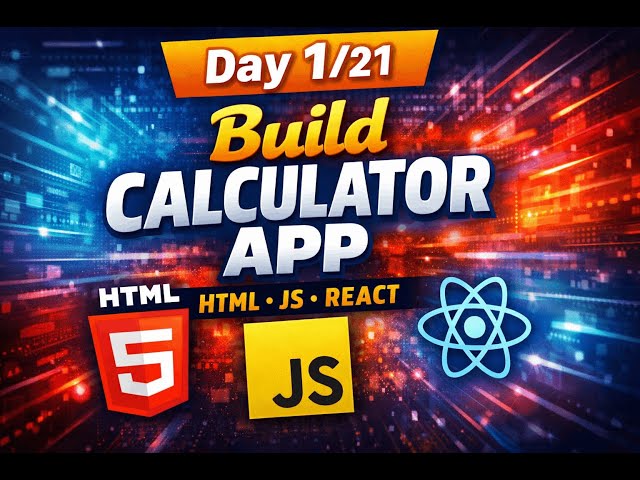 Day 1/21 | Frontend + System Design 🔥 Build Calculator using JS & React | Interview Prep Live