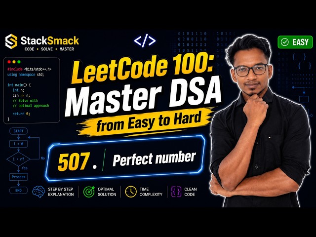 "LeetCode 507 Solved!"Perfect Number | Easy Java Solution #StackSmack #LeetCode #explore #youtube