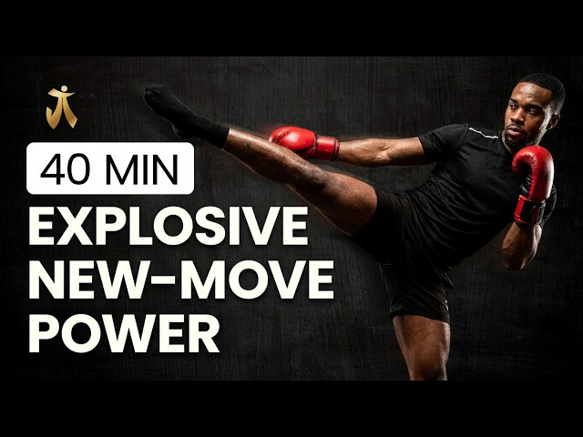 40 MIN KICKBOXING INTERVAL WORKOUT | EXPLOSIVE NEW-MOVE POWER | BEGINNER | NO EQUIPMENT