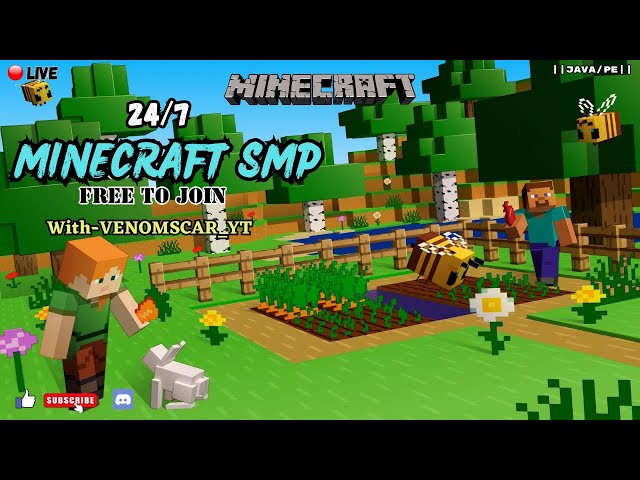 24/7 Minecraft Public SMP With You Guys | Free To Join |Java + PE| #minecraft  #smp #girlgamer