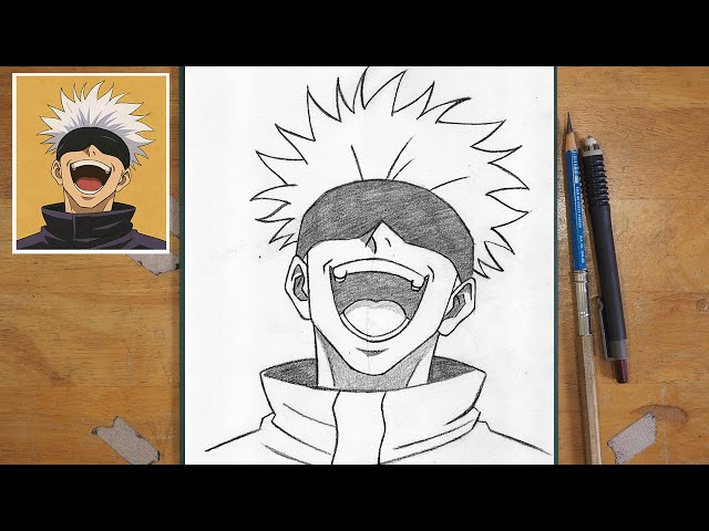 Easy Gojo Drawing for Beginners | Step-by-Step Anime Tutorial