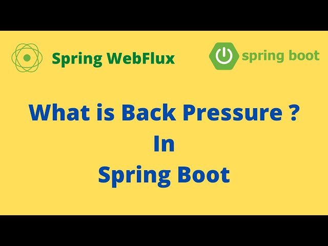 What is Back Pressure In Spring Boot & Reactive Programming ?