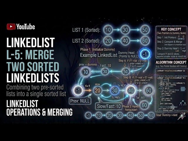LinkedList L-5 Merge two Sorted LinkedList java tamil
