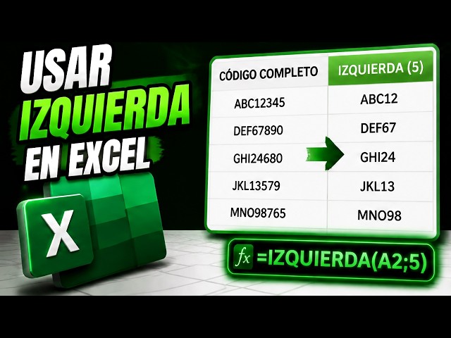 Cómo usar la función IZQUIERDA en Excel paso a paso (con Ejemplos)