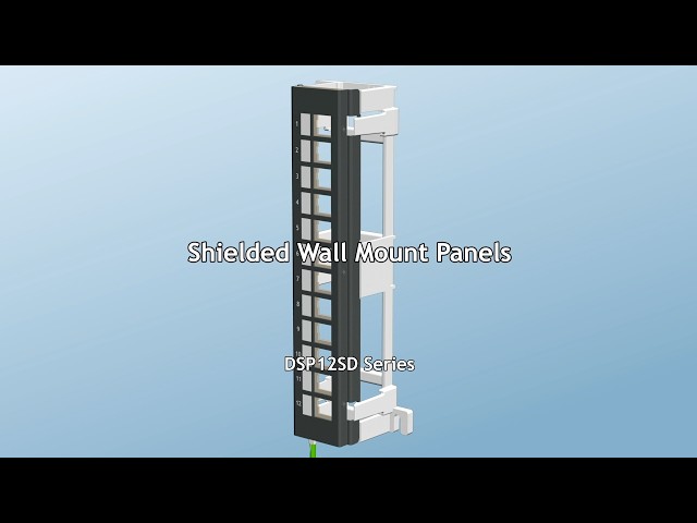 Shielded ISO Cat 6a / TIA Cat 6A Component-Rated Wall-Mount Patch Panel w/89D