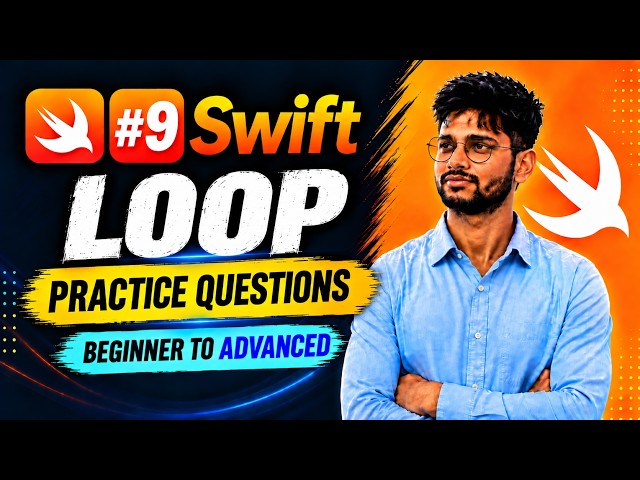 Swift Loops Practice Questions | For-In, Break & Continue | Beginner to Advanced