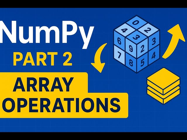 NumPy Tutorial Part 2 | Array Operations (Indexing, Slicing, Reshape, Stack, Split)