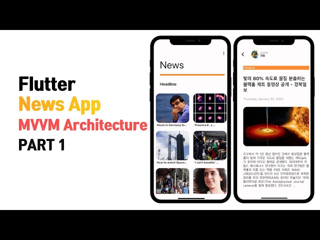 Flutter News App (MVVM Architecture Study) PART 1 - Speed Code