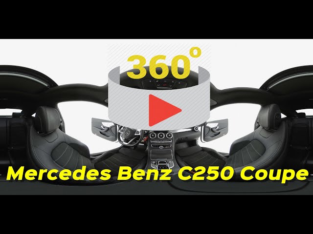 Mercedes Benz C250 Coupe cockpit interior 360 vr video