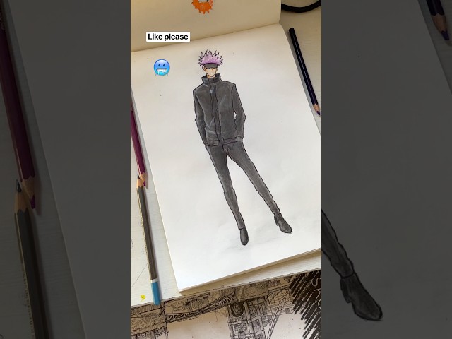DRAWING GOJO SATORU || Jujutsukaisen character drawing || #animedrawing #anime #gojo #anime #art