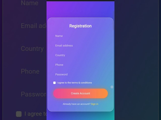 Glassmorphism Registration Form | Tailwind + Bootstrap