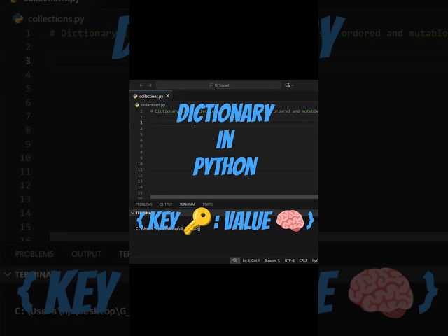 Dictionary in python #python #coding #techtech #tech #tutorial #dictionary #programming #python3