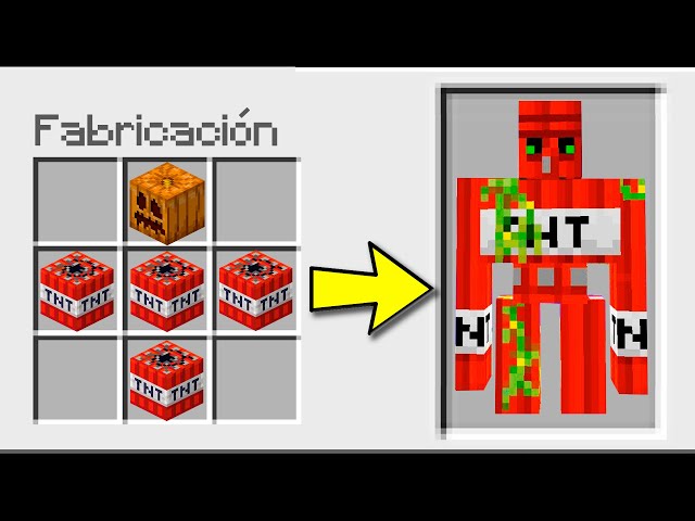 ¿CÓMO CRAFTEAR el GOLEM de TNT en MINECRAFT? 🔥😂 Crafteos 100% Imposibles con Invictor