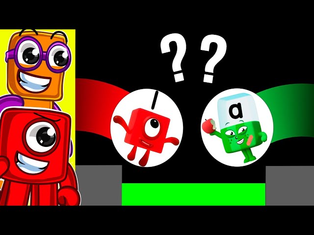 NUMBERBLOCKS vs ALPHABLOCKS! (Marble Race)