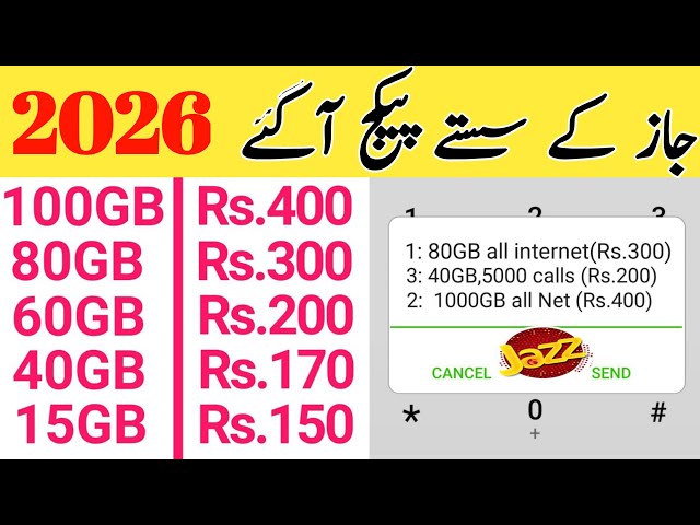 jazz 5 new internet packages 2026 || jazz weekly monthly packages 2026 || Technical Shafiq Tv