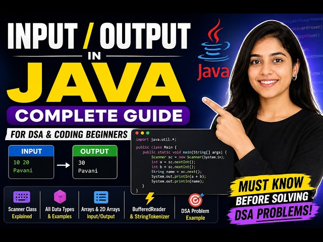 Input & Output in Java 🔥Complete Guide for DSA Beginners | Scanner, BufferedReader & StringTokenizer